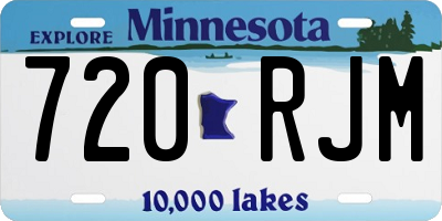 MN license plate 720RJM