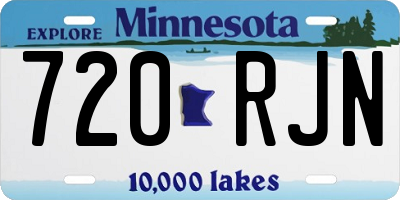 MN license plate 720RJN
