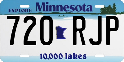 MN license plate 720RJP