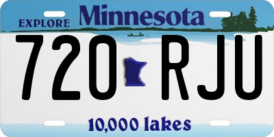 MN license plate 720RJU