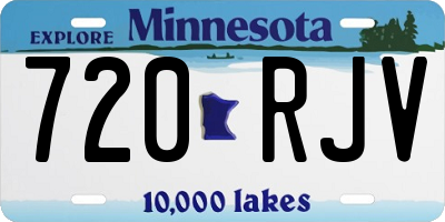 MN license plate 720RJV