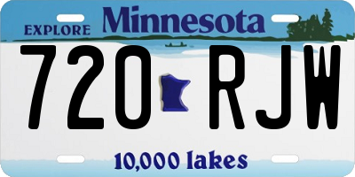 MN license plate 720RJW