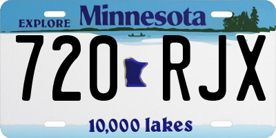 MN license plate 720RJX