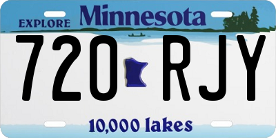 MN license plate 720RJY