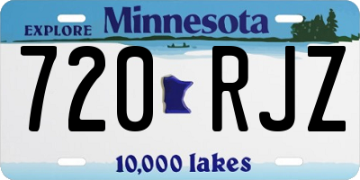 MN license plate 720RJZ