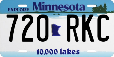 MN license plate 720RKC