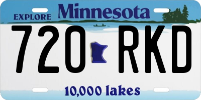 MN license plate 720RKD