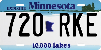 MN license plate 720RKE