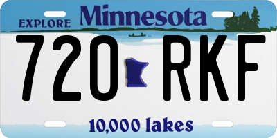 MN license plate 720RKF
