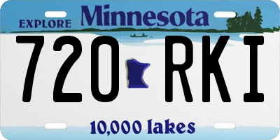 MN license plate 720RKI