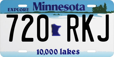 MN license plate 720RKJ