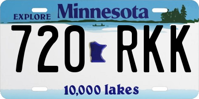 MN license plate 720RKK