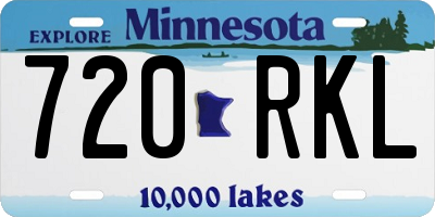 MN license plate 720RKL