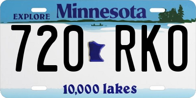 MN license plate 720RKO