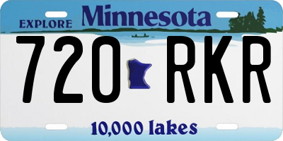 MN license plate 720RKR