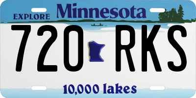 MN license plate 720RKS