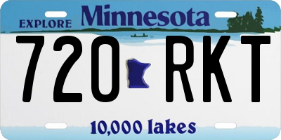 MN license plate 720RKT