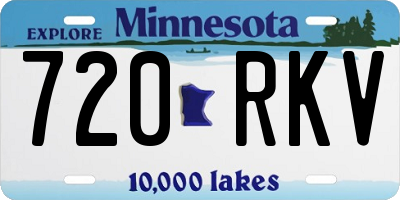MN license plate 720RKV
