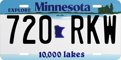 MN license plate 720RKW