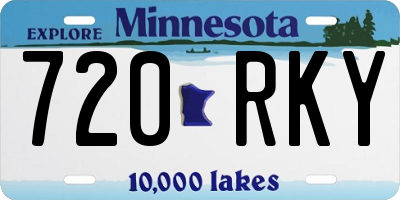 MN license plate 720RKY