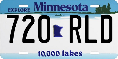 MN license plate 720RLD