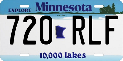 MN license plate 720RLF