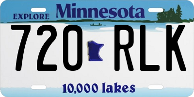 MN license plate 720RLK