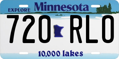MN license plate 720RLO