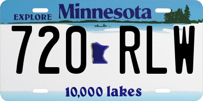 MN license plate 720RLW