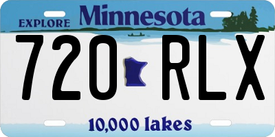 MN license plate 720RLX