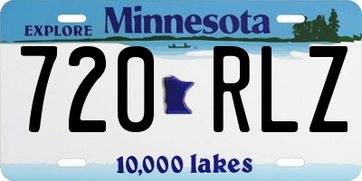 MN license plate 720RLZ