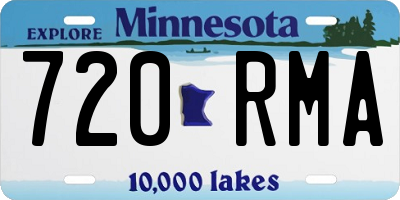 MN license plate 720RMA