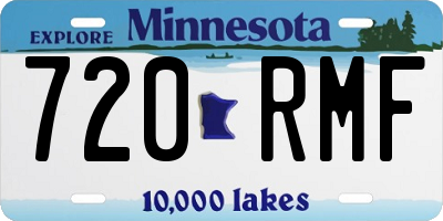 MN license plate 720RMF
