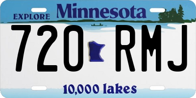MN license plate 720RMJ