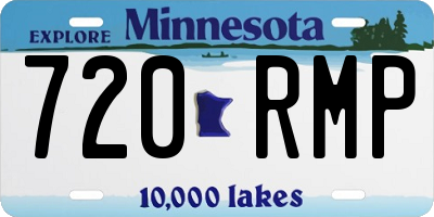 MN license plate 720RMP