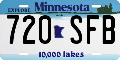 MN license plate 720SFB