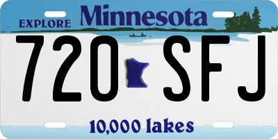 MN license plate 720SFJ
