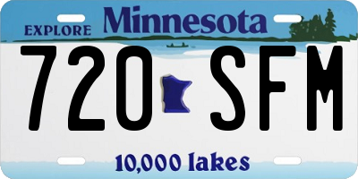 MN license plate 720SFM