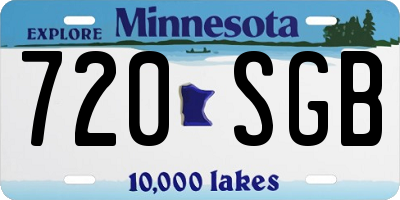 MN license plate 720SGB