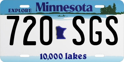 MN license plate 720SGS