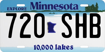 MN license plate 720SHB