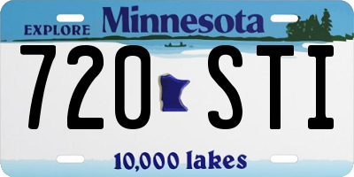 MN license plate 720STI