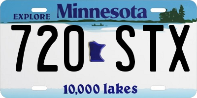 MN license plate 720STX