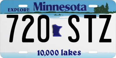 MN license plate 720STZ