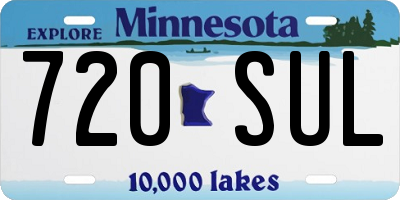 MN license plate 720SUL