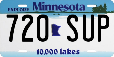 MN license plate 720SUP