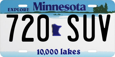 MN license plate 720SUV