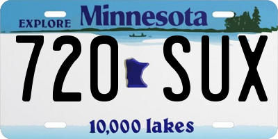 MN license plate 720SUX