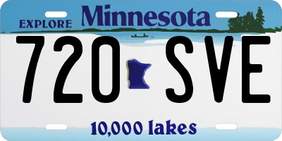 MN license plate 720SVE