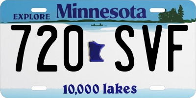MN license plate 720SVF